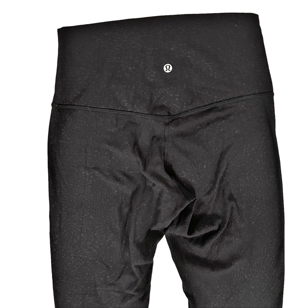 SOLD! Lululemon Align Pant II 25” Polar Shift Emboss Black Leggings Sz 6 W5BYYS - Picture 5 of 7